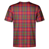 Shaw Red Modern Tartan Crest T-shirt